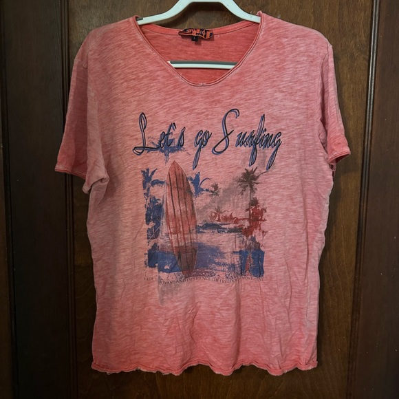 Spazio Red Surfer Tee Size L - Picture 2 of 5